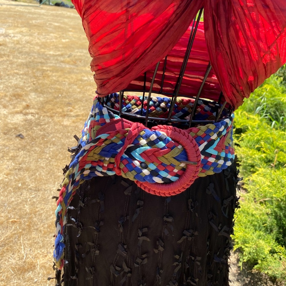 Multicolor Braided  Vintage  statement Women's Belt - Picture 5 of 7